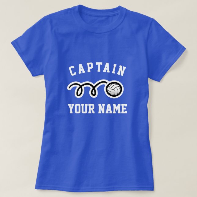 Custom volleyball captain t shirt for women's team (Design Front)