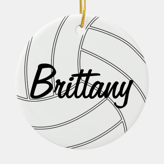 Custom Volleyball Christmas Ornament (Front)