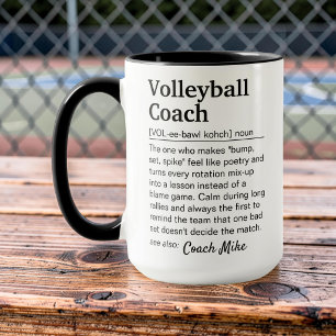 Custom Volleyball Coach Definition Appreciation Mug