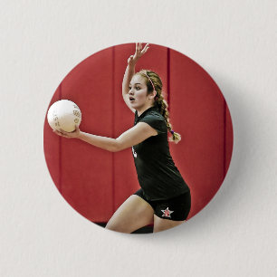 Custom Volleyball Photo Sport 6 Cm Round Badge