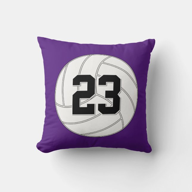 Custom Volleyball Player Jersey Number or Letters Cushion (Front)