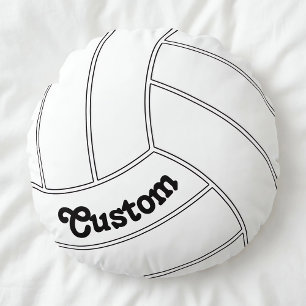 Custom Volleyball Round Decorative Throw Pillow