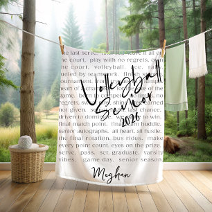 Custom Volleyball Senior Motivational Typography  Fleece Blanket