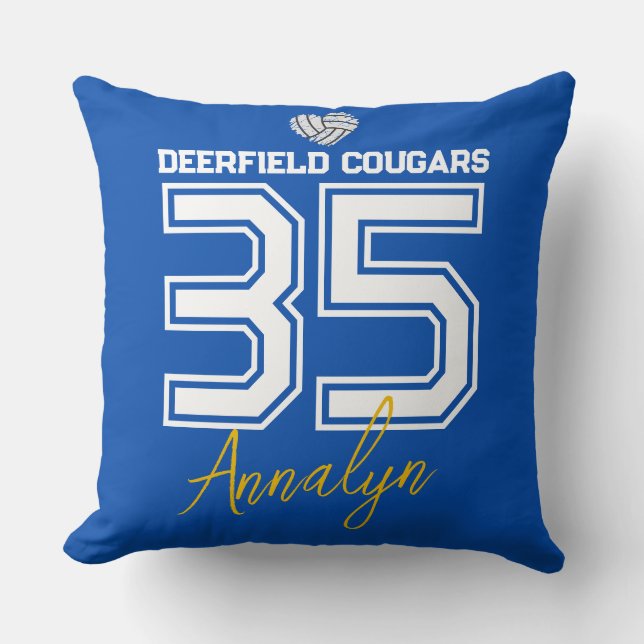 Custom Volleyball Senior Night Graduation Cushion (Front)