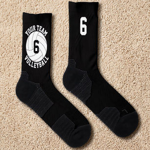 Custom Volleyball Team Name & Player Jersey Number Socks