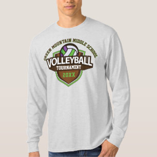 Custom Volleyball Tournament Year Name Number T-Shirt