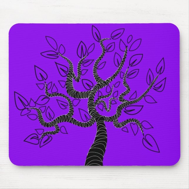 Custom Volors Mouse Pad with Tree of Life - Purple (Front)