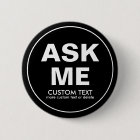 Custom Volunteer Ask Me Special Event Black