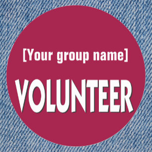 Custom Volunteer Badge Classic Round Sticker