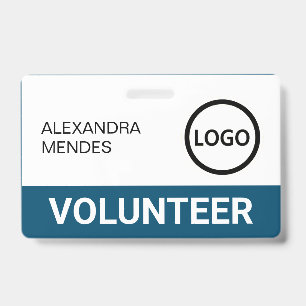 Custom Volunteer Badge Lanyard Event Team Logo ID Badge