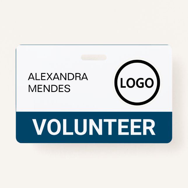 Custom Volunteer Badge Lanyard Event Team Logo ID Badge (Front)