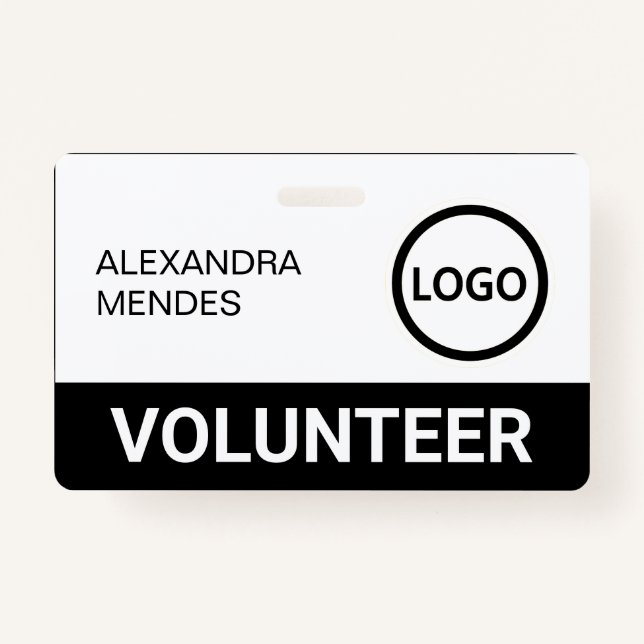 Custom Volunteer Badge Lanyard Event Team Logo ID Badge (Front)