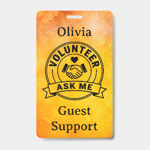 Custom Volunteer Event Staff ID Badge