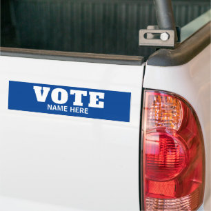 CUSTOM VOTE VOTERS CANDIDATE ELECTION BUMPER STICKER