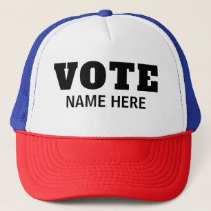 CUSTOM VOTE VOTERS CANDIDATE ELECTION TRUCKER HAT
