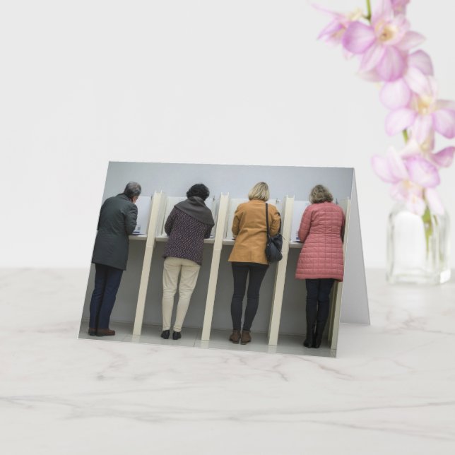 Custom Voting Photo Greeting Card (Orchid)