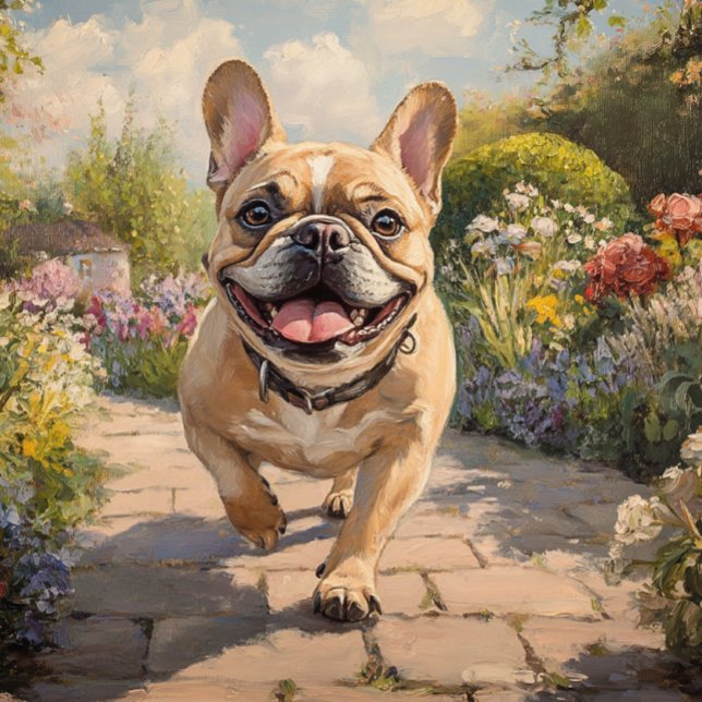 Custom Walking French Bulldog Greeting Card (Creator Uploaded)
