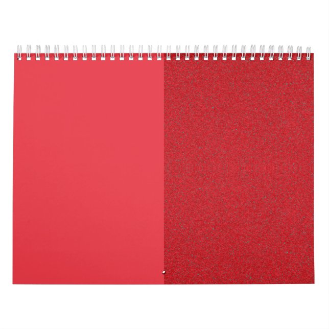 Custom Wall Calendar – Split Tomato Red Design (Cover)
