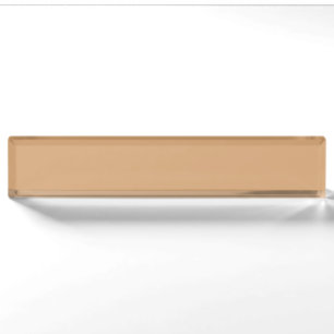 Custom Warm Sand Desk Nameplate – Professional