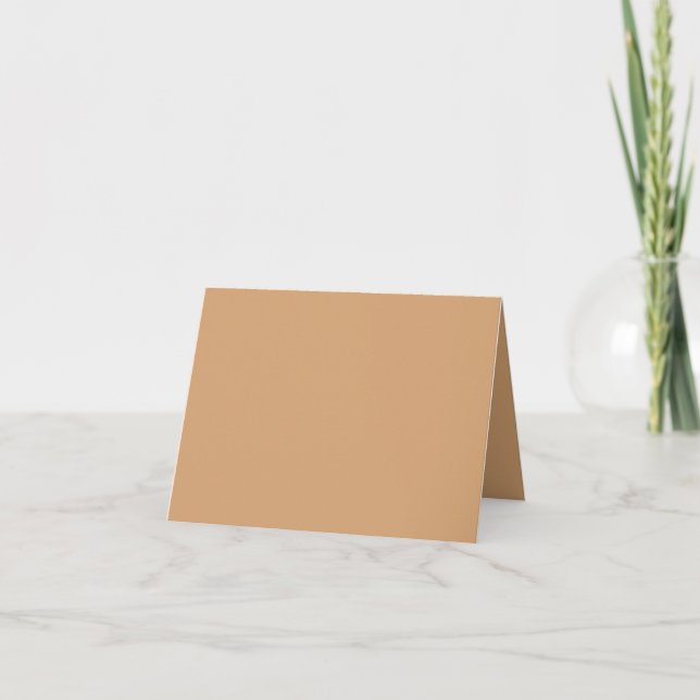 Custom Warm Sand Folded Thank You Card (Front)