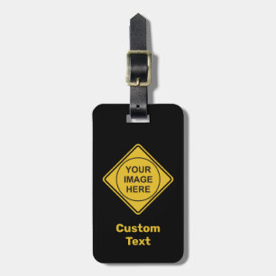 Custom Warning Diamond Sign Luggage Tag