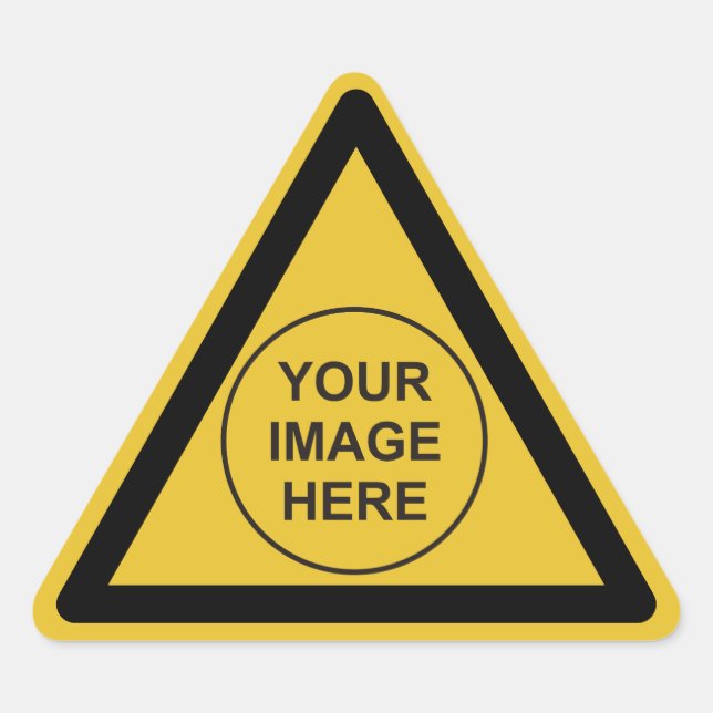Custom Warning Triangle Sign Triangle Sticker (Front)