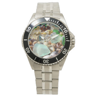Custom Watches gifts Personalised Blue Sea Glass