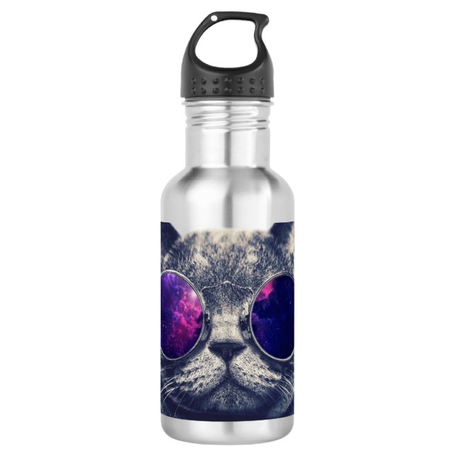 Custom Water Bottle (24 oz), White (Front)