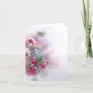 Custom Watercolor Art Roses Flowers Template