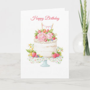 Custom Watercolor Birthday Card