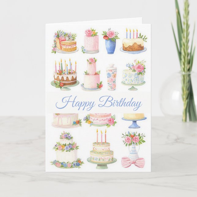 Custom Watercolor Birthday Card (Front)
