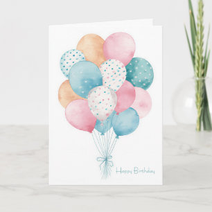 Custom Watercolor Birthday Card