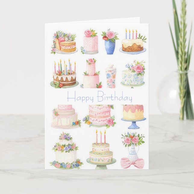 Custom Watercolor Birthday Card (Front)