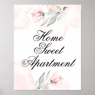 custom Watercolor Blush Pink Wild Rose Poster