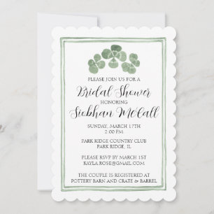 Custom Watercolor Celtic Clover Shamroch Irish Invitation