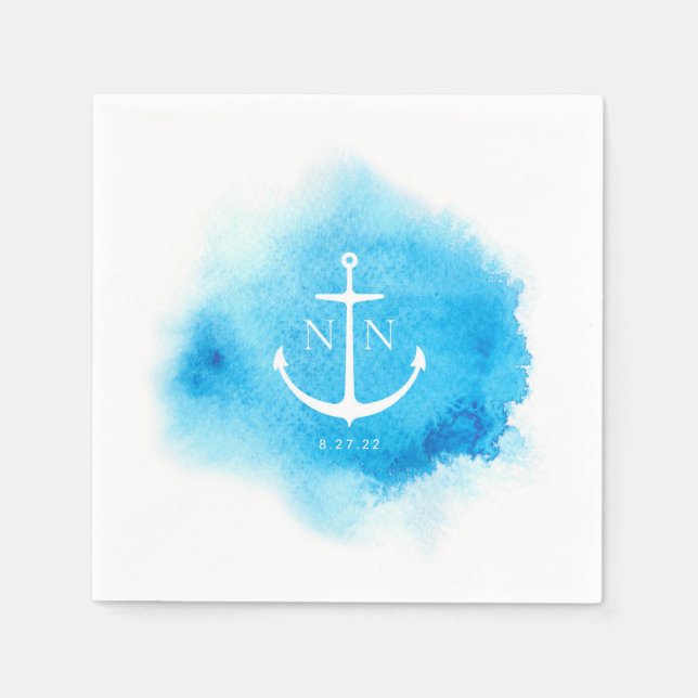 Custom Watercolor Cocktail Napkins (Front)