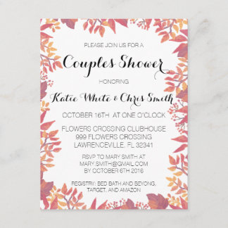 Custom Watercolor Fall Invitation