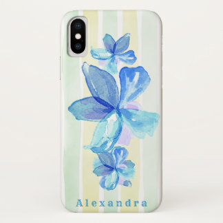 Custom Watercolor Floral iPhone X Case
