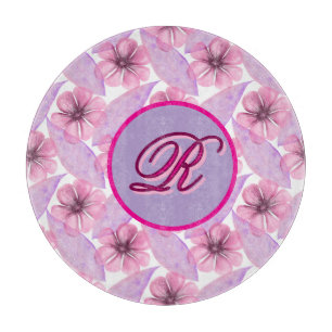 Custom Watercolor floral pattern  Poster Cutting Board