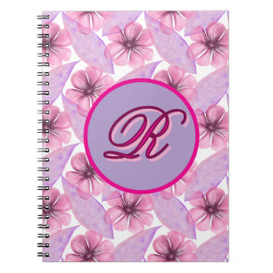 Custom Watercolor floral pattern Poster Notebook
