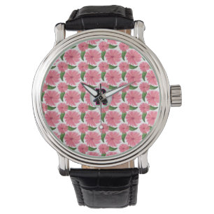 Custom Watercolor floral pattern Watch