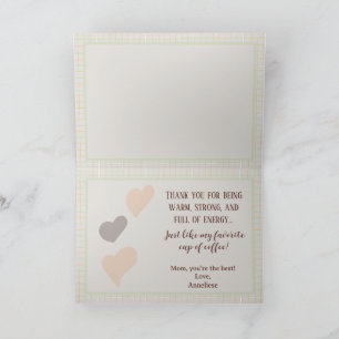 Custom Watercolor Funny Coffee Lover Mother's Day Card
