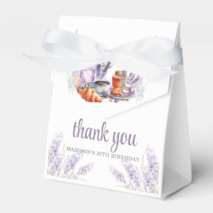 Custom Watercolor Lavender Birthday Brunch Favour Box
