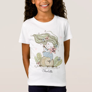 Custom Watercolor Mermaid 5thy Birthday T-Shirt