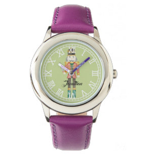 Custom watercolor Nutcracker artwork Greenery Watch