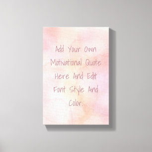 Custom watercolor quote canvas print