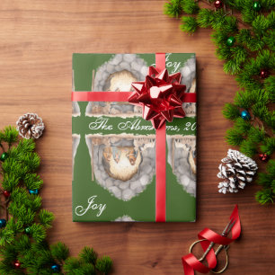 Custom Watercolor Vintage Christmas Nativity Scene Wrapping Paper