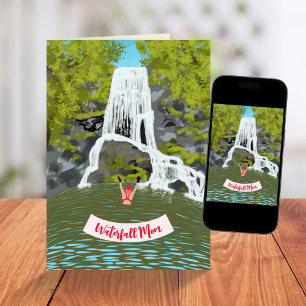 Custom Waterfall Mum Wild Swimming Mothers Day Card