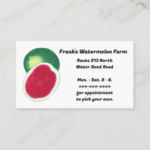 Custom Watermelon Business Cards