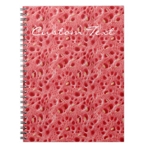 Custom Watermelon Flesh Texture Pattern Notebook